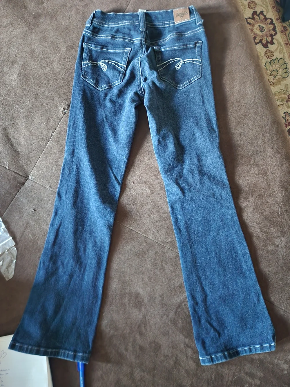 Justice Girls Dark Blue Stretch Bootcut Jeans